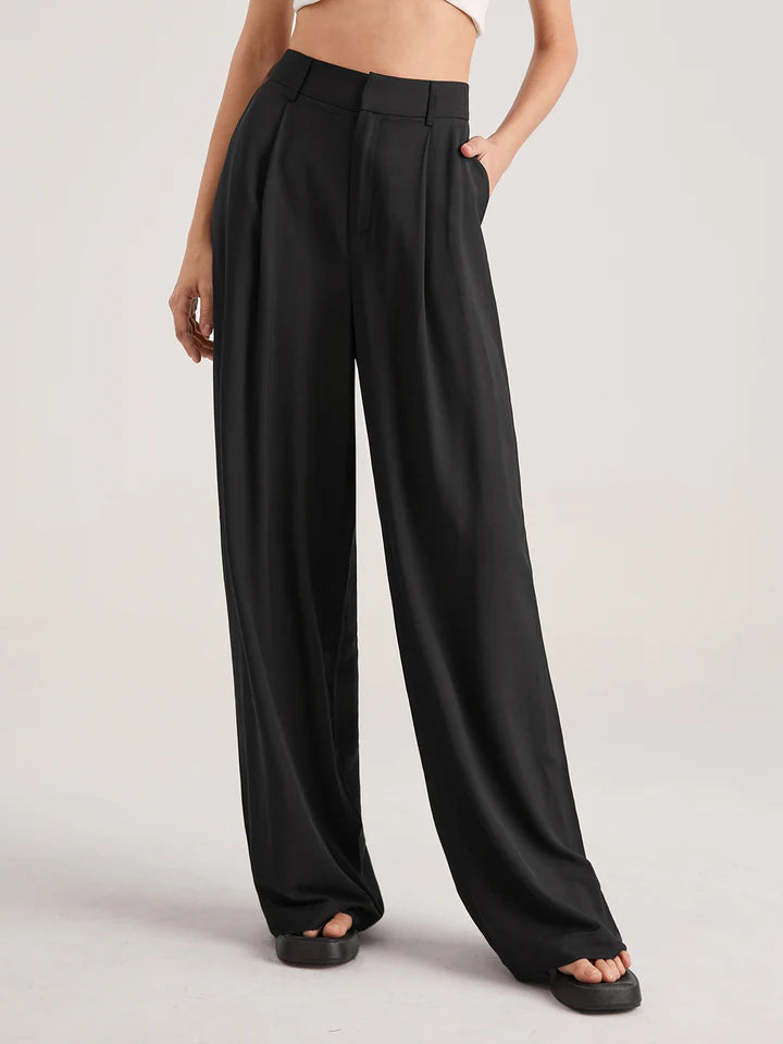 Weite High-Waist-Hose