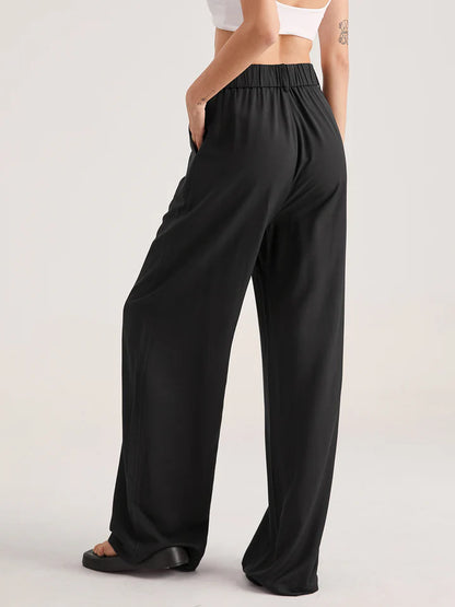 Weite High-Waist-Hose