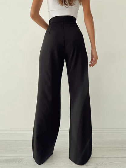 Pantalon palazzo avec ceinture à nouer