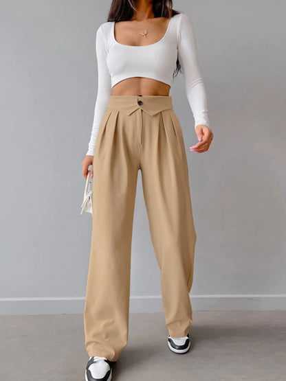 Pantalon street avec ceinture pliée