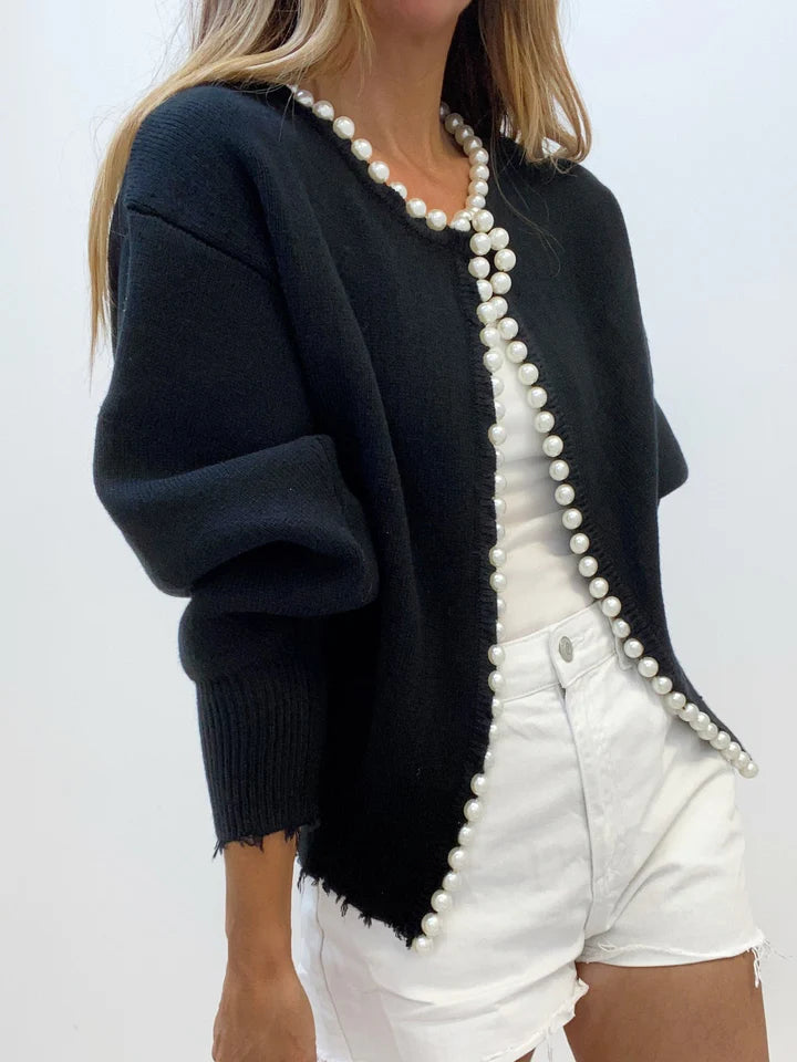 Cardigan con perline