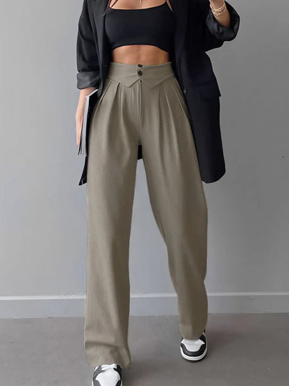 Pantalon street avec ceinture pliée